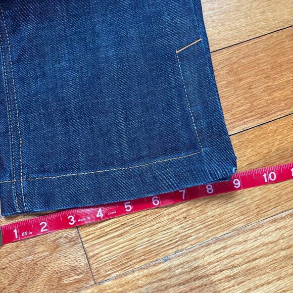 Dark Blue Wash Low Rise Jeans - Picture 6 of 7